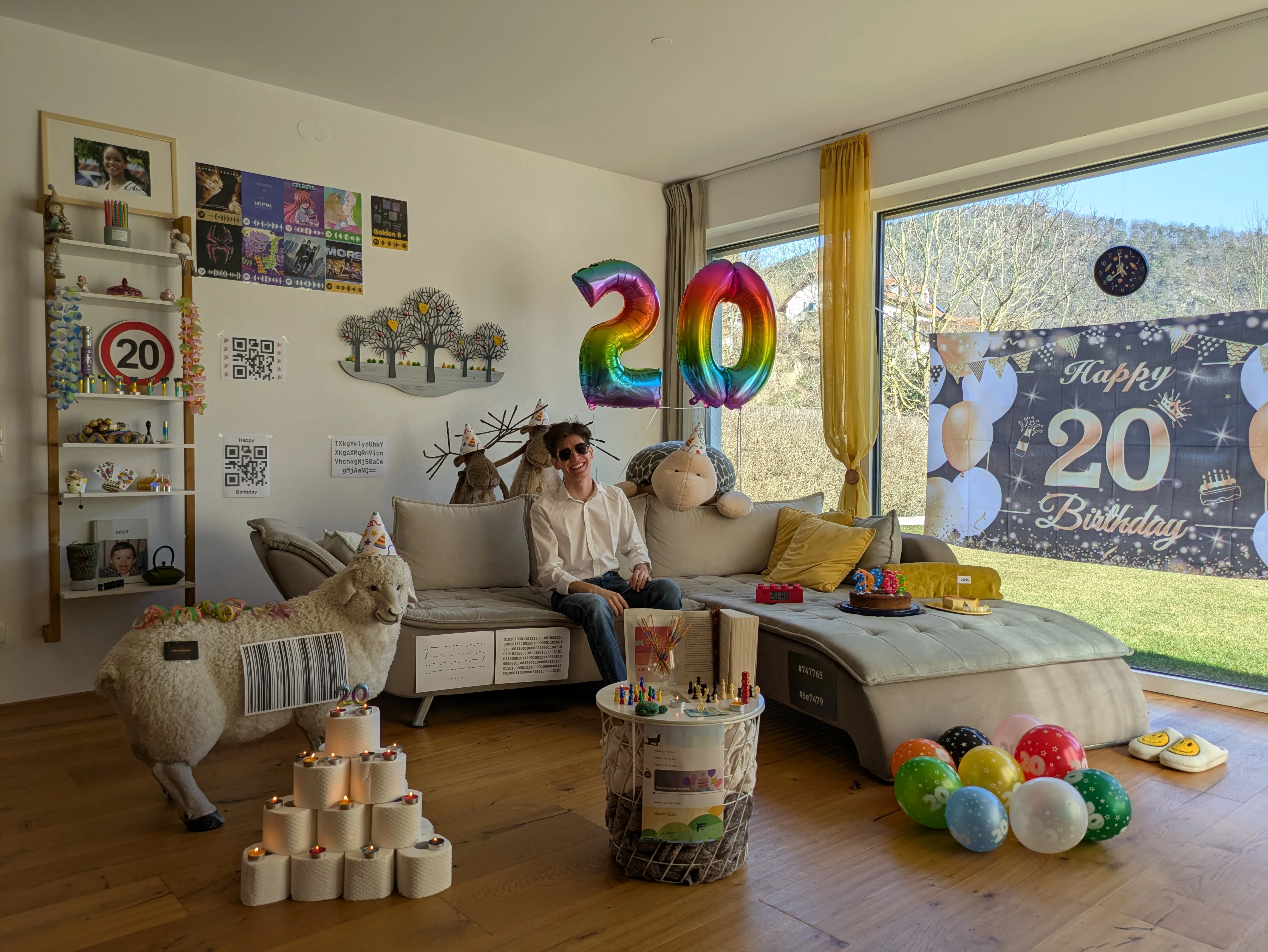 Final shot of the decorated living room puzzle revealing hidden "20" elements